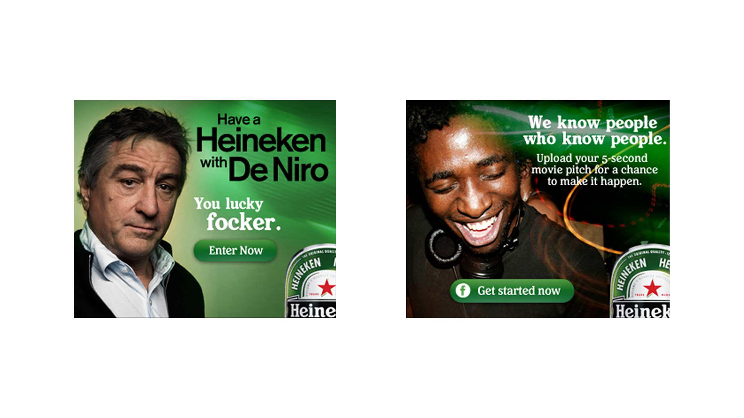 Heineken digital banner — De Niro